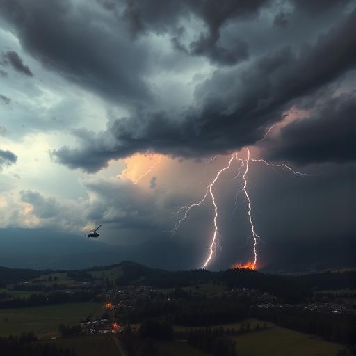 W Szwajcarii występują silne burze i pożary lasów