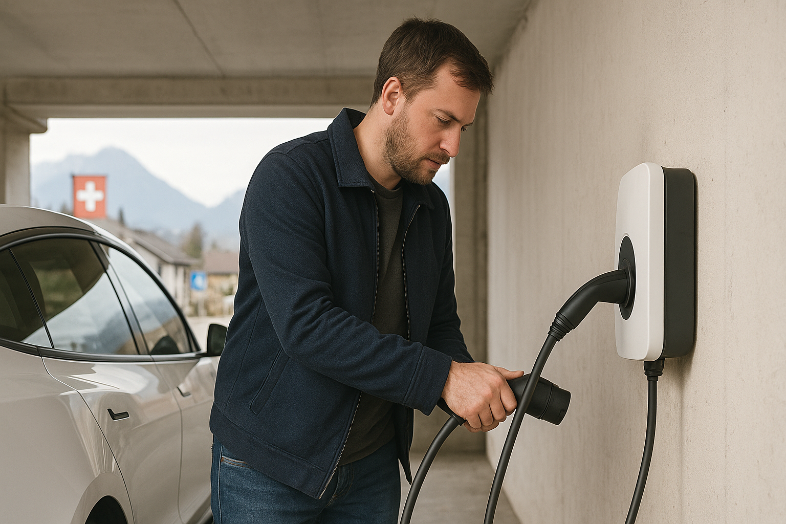Auto elektryczne w Szwajcarii bez niespodzianek: ładowanie w bloku (Recht auf Steckdose), karty, taryfy i dopłaty