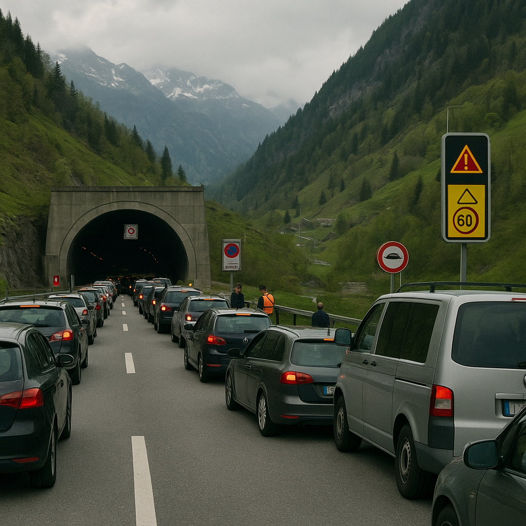 Gotthard przy Wielkanocy: spodziewane długie korki