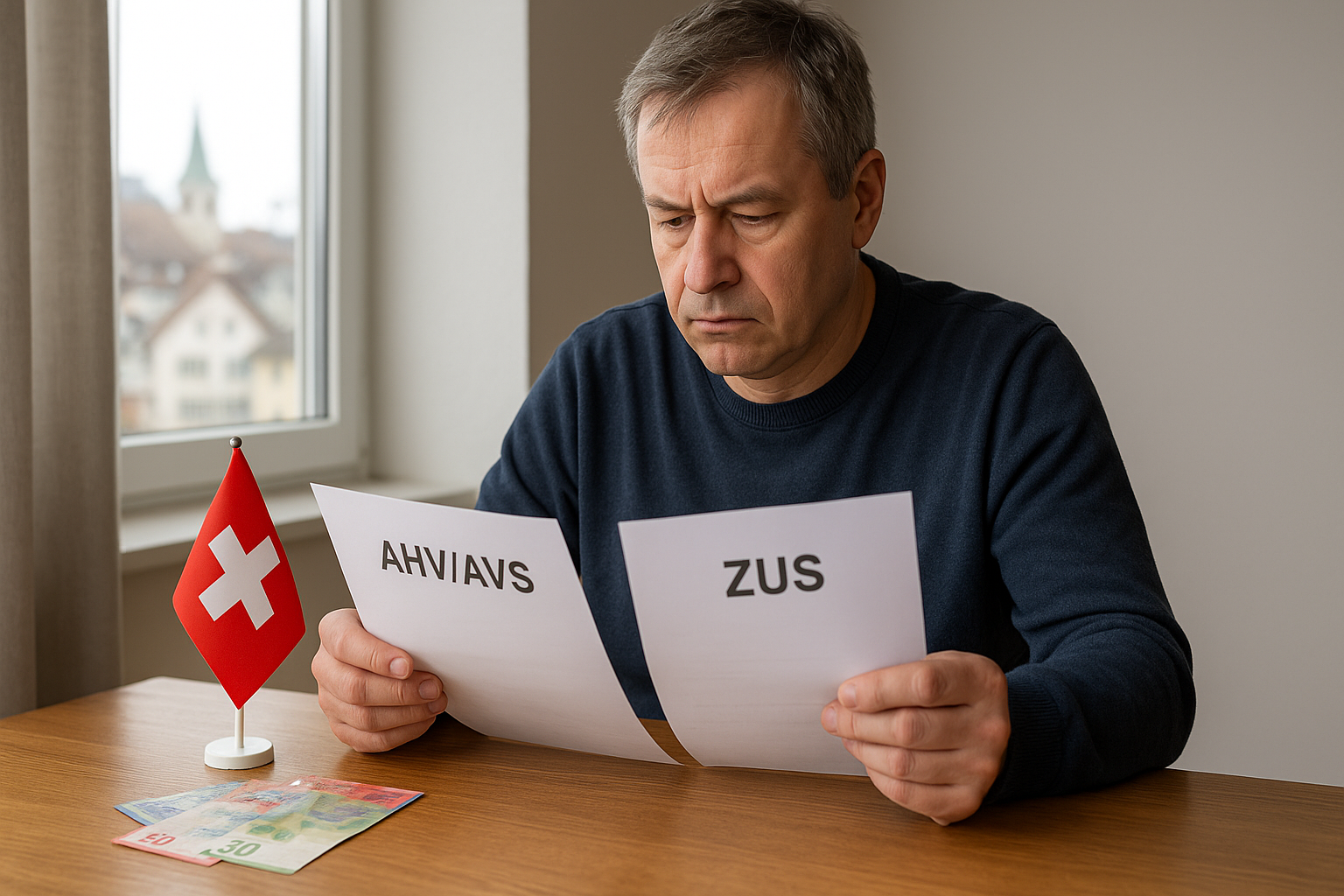 Emerytura transgraniczna PL–CH: jak zliczyć lata pracy i złożyć wniosek w ZUS i AHV/AVS