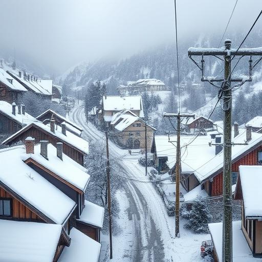 Silne opady śniegu w Valais powodują awarie prądu i izolację Zermatt
