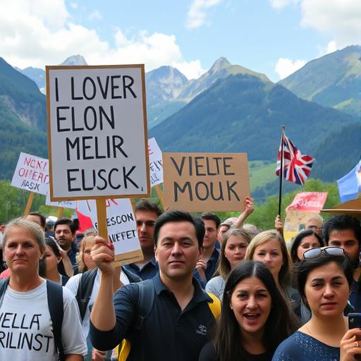 Demonstracje w Szwajcarii przeciwko Elonowi Muskowi i rządowi USA