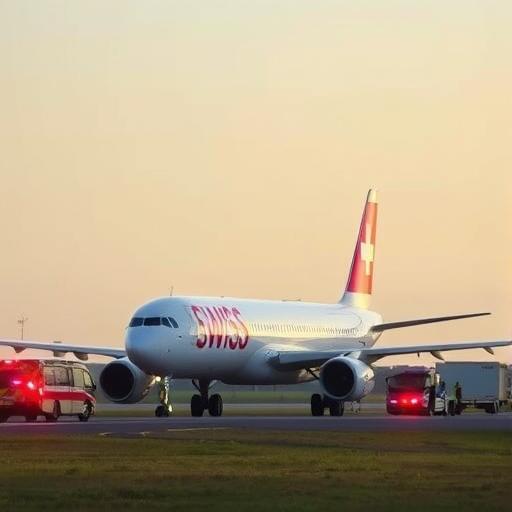 Awaryjne lądowanie Swiss Air we Wiedniu z powodu dymu w kokpicie