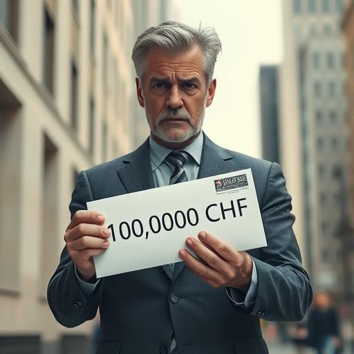 Mężczyzna dostał 100 tyś CHF mandatu