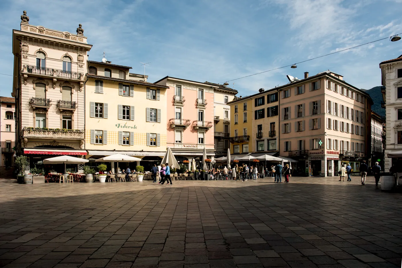 Piazza della Riforma w Lugano