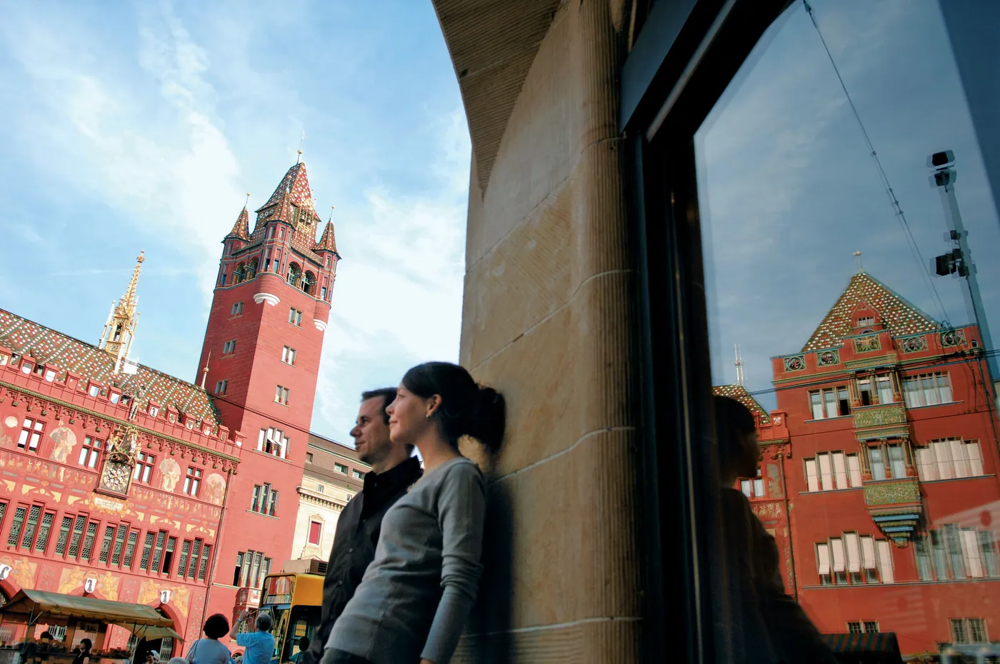 Ratusz i rynek w Bazylei