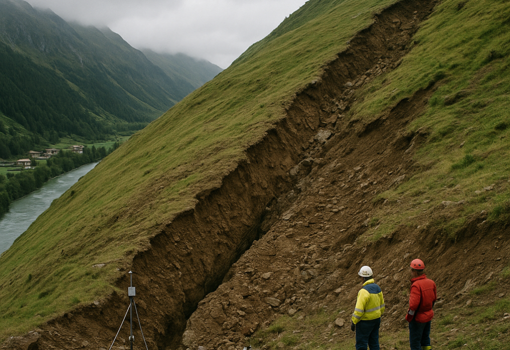 Pęknięcie stoku w Val d’Anniviers grozi powodzią